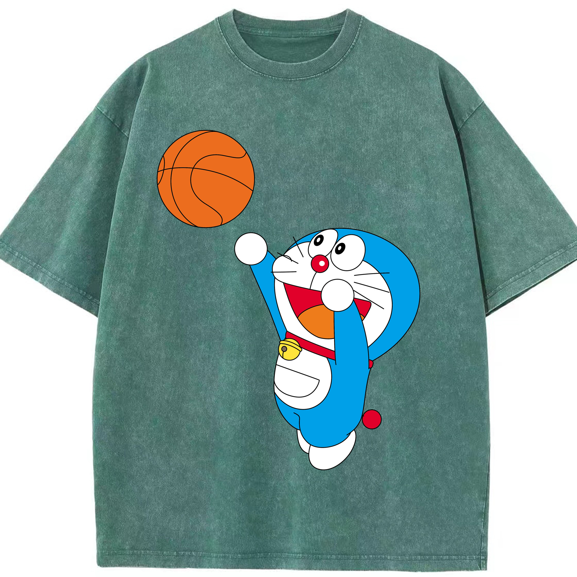 （画像用） ドラえもん Doraemon 綿100% ヴィンテージ風 半袖Tシャツ（フロントプリント）
